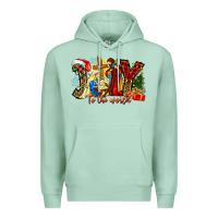Seafoam Joy To The World Premium Hoodie - CowhideDigitalArt