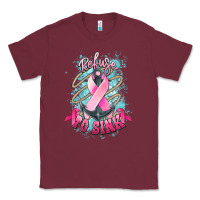 Burgundy Refuse to sink Cancer anchor Cancer Awareness Classic Tee - HowdyJamesFarm