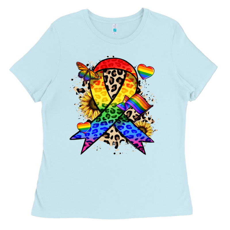 Pride Ribbon Ladies Tee by NancyCooperArtShop | Teevron