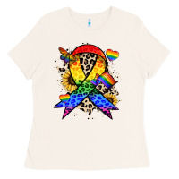 Bone Pride ribbon Ladies Tee - NancyCooperArtShop
