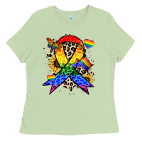 Matcha Pride ribbon Ladies Tee - NancyCooperArtShop