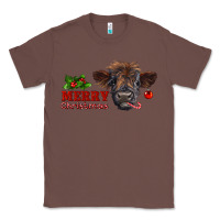 Chestnut Merry Christmas Calf Classic Tee - RanaPortraitStore