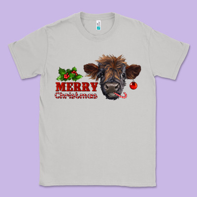 Merry Christmas Calf Classic Tee Designed By Ranaportraitstore