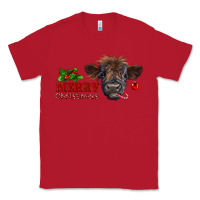 Red Merry Christmas Calf Classic Tee - RanaPortraitStore