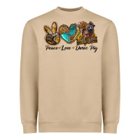 Mushroom peace love duroc pig Heavyweight Sweatshirt - LillyAllenDesigns