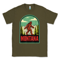 Army Green montana vintage bigfoot travel Classic Tee - longCreatives