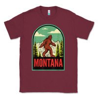 Burgundy montana vintage bigfoot travel Classic Tee - longCreatives