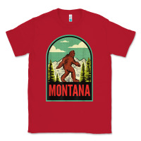 Red montana vintage bigfoot travel Classic Tee - longCreatives
