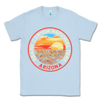 Dusty Blue Vintage Grand Canyon National Park Retro 80s Graphic Classic Tee - longCreatives