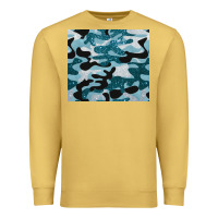 Antique Gold blue camouflage glitter Premium Sweatshirt - BarkalooDesign