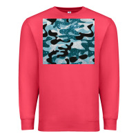 Cardinal blue camouflage glitter Premium Sweatshirt - BarkalooDesign