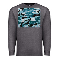 Charcoal Heather blue camouflage glitter Premium Sweatshirt - BarkalooDesign