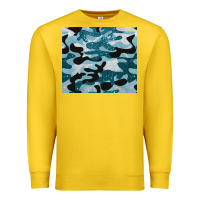 Lemon blue camouflage glitter Premium Sweatshirt - BarkalooDesign