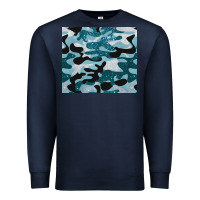 Navy blue camouflage glitter Premium Sweatshirt - BarkalooDesign