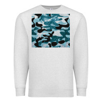 Oatmeal Heather blue camouflage glitter Premium Sweatshirt - BarkalooDesign