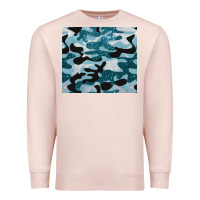 Pale Pink blue camouflage glitter Premium Sweatshirt - BarkalooDesign