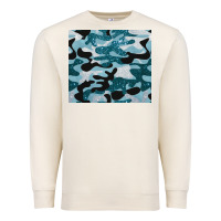 Sandshell blue camouflage glitter Premium Sweatshirt - BarkalooDesign