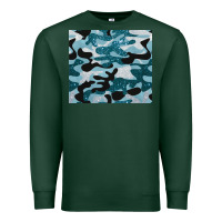 Sports Green blue camouflage glitter Premium Sweatshirt - BarkalooDesign