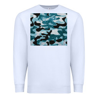 White blue camouflage glitter Premium Sweatshirt - BarkalooDesign