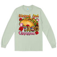 Matcha Blessed and taco obsessed Mexico Long Sleeve Tee - FaDigitalArtStudio