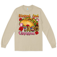 Mushroom Blessed and taco obsessed Mexico Long Sleeve Tee - FaDigitalArtStudio