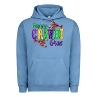 Pigment Pebble Blue happy mardi gras with lobster Urban Hoodie - AdoDesignShop