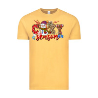 Vintage Mustard cozy season snowman Vintage Tee - CowGirlArtShop
