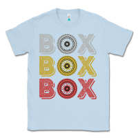 Dusty Blue Vintage Retro Box Box Box Formula Racing Classic Tee - longCreatives