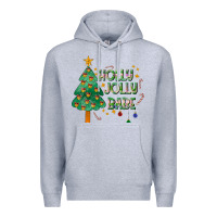 Heather Grey Jolly Jolly Babe Premium Hoodie - CowhideDigitalArt