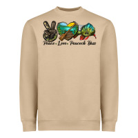 Mushroom Peace Love Peacock Bass Heavyweight Sweatshirt - LillyAllenDesigns