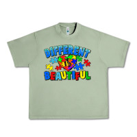 Oil Green Different is beautiful Autism Urban Heavy Tee - CowGirlArtShop