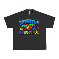 Pigment Black Different is beautiful Autism Urban Heavy Tee - CowGirlArtShop