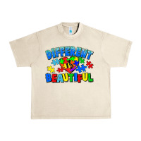 Sandshell Different is beautiful Autism Urban Heavy Tee - CowGirlArtShop