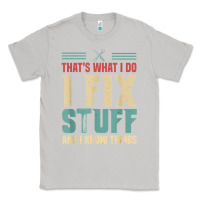 Moon Dust that's what i do   i fix stuff and i know things Classic Tee - longCreatives