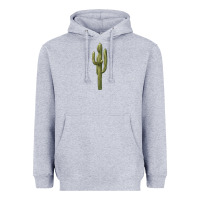 Heather Grey cactus Heavyweight Hoodie - BarkalooDesign