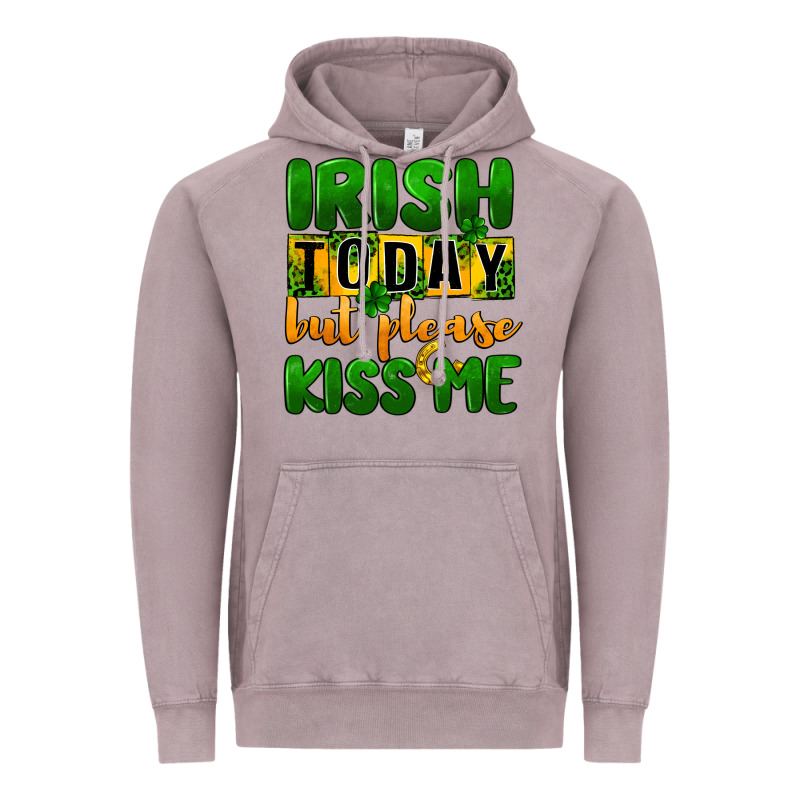 Irish Today But Please Kiss Me Vintage Hoodie by CowGirlArtShop | Teevron