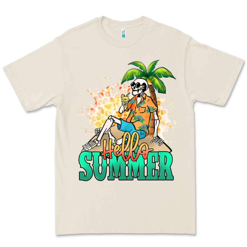 Hello Summer Skeleton Premium Tee by NancyCooperArtShop | Teevron