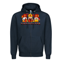 Navy firefighter gnomes Zipper Hoodie - Artiststas