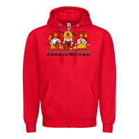 Red firefighter gnomes Zipper Hoodie - Artiststas