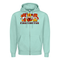 Seafoam firefighter gnomes Zipper Hoodie - Artiststas