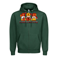 Sports Green firefighter gnomes Zipper Hoodie - Artiststas