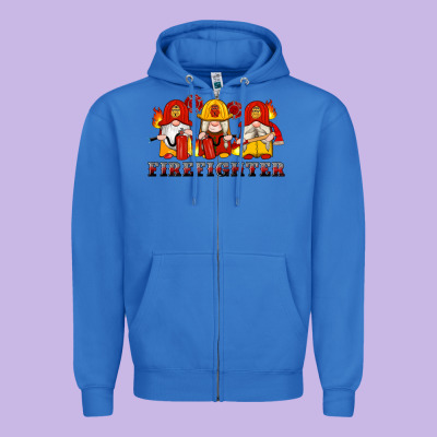 Firefighter Gnomes Zipper Hoodie Designed By Artiststas
