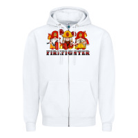 White firefighter gnomes Zipper Hoodie - Artiststas