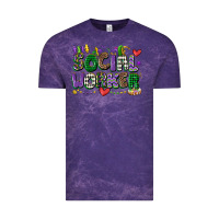 Cloud Purple social worker mardi gras cowgirl Vintage Tee - CowGirlArtShop
