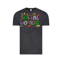 Vintage Black social worker mardi gras cowgirl Vintage Tee - CowGirlArtShop