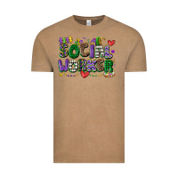 Social Worker Mardi Gras Cowgirl Vintage Tee | Teevron