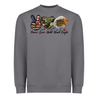 Storm peace love bald head eagle Heavyweight Sweatshirt - LillyAllenDesigns