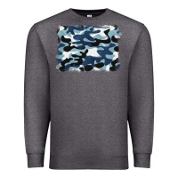 Charcoal Heather blue camouflage background Premium Sweatshirt - BarkalooDesign