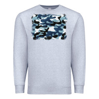 Heather Grey blue camouflage background Premium Sweatshirt - BarkalooDesign
