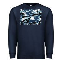 Navy blue camouflage background Premium Sweatshirt - BarkalooDesign